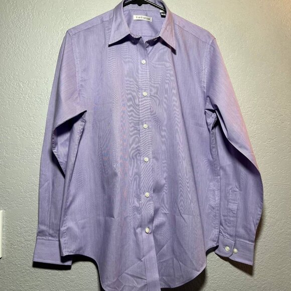 Van Heusen Ladies Classic Pincord Spread Dress Shirt Small - Picture 2 of 3